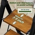 thumbnail image 4 of Taranta 4 Step Ladder, Portable Folding Ladder with Wide Pedal, Lightweight Aluminum Step Stool with Convenient Handgrip, 330 lbs Capacity Stepladder for Home, Office - BlackWoodgrain, 4 of 16