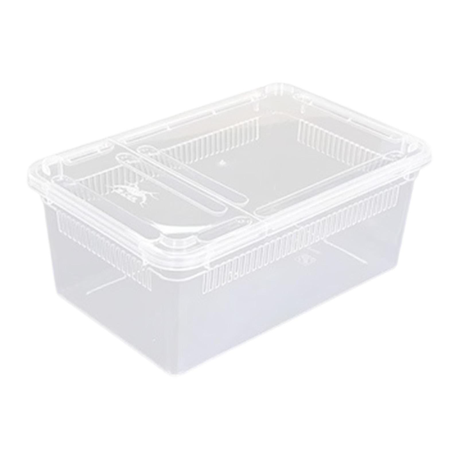 Fzaqwen Reptile Feeding Box Breeding Box Portable Transparent Terrarium Habitat Cage for Style C