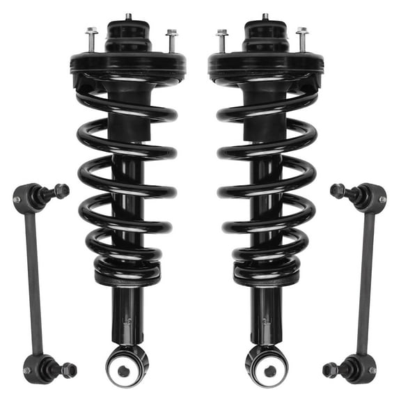 Detroit Axle - Rear Struts Sway Bars kit for 2007-2017 Ford Expedition Lincoln Navigator Complete 2 Struts with Coil Spring 2 Rear Sway Links 2008 2009 10 2011 2012 2013 2014 2015 2016 Replacement