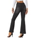 thumbnail image 3 of INSPIRE CHIC Pantalones de campana vintage de cintura alta elásticos para mujer, jeans con botones en forma de campana, talla XL, color negro, 3 of 5