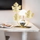 thumbnail image 5 of Escultura de metal con hoja de ginkgo y decoración de escritorio, estatua de pan de oro para estantería y decoración de mesa en la oficina, 5 of 6