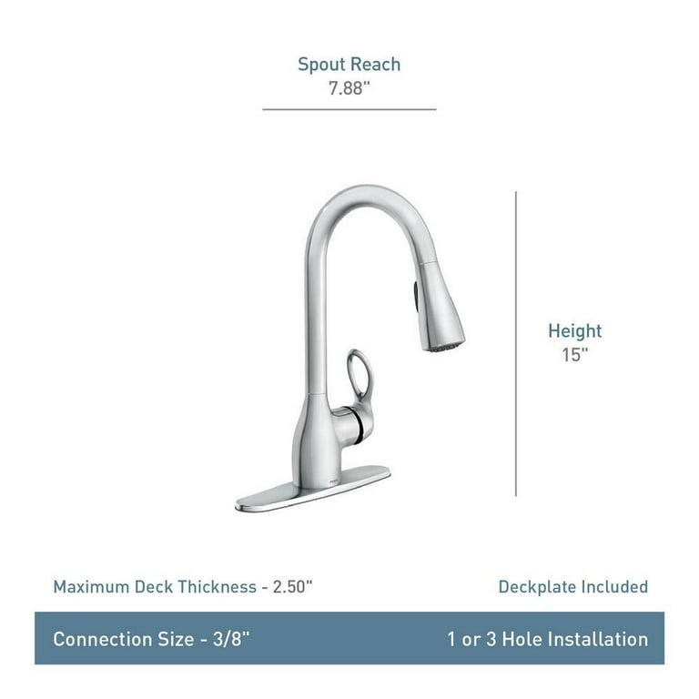 Kleo Single-Handle Pull-Down Sprayer Kitchen Faucet with Reflex and Power Clean in Chrome Kleo Single-Handle Pull-Down Sprayer Kitchen Faucet with Reflex and Power Clean in Chrome