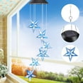 thumbnail image 3 of Campana de Viento Que Cambia de Color Blue Star Llevó el Campana de Viento Móvil Portátil Impermeable Al Aire Libre Decorativo Romántico Campana de Viento Luz para Patio Jardín Hogar, 3 of 8