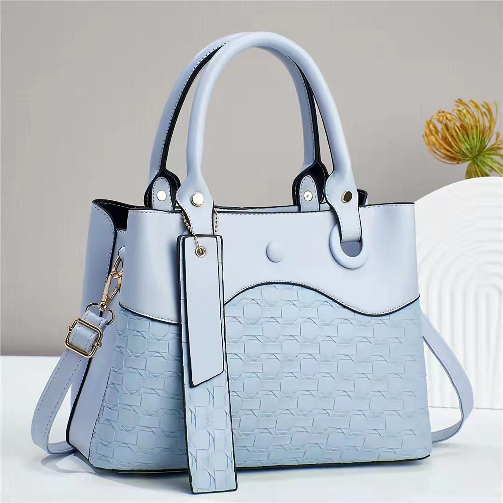 Medium Tote Bag for Women Purse Satchel Handbags PU Leather Top-handle with Adjustable Strap