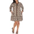 thumbnail image 2 of White Mark Women's Plus Size Leopard Print Shift Dress, 2 of 6