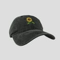 thumbnail image 6 of Women's Baseball Cap with Sunflower Embroidery- Black, 6 of 7