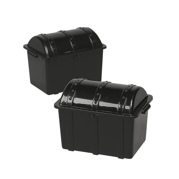 Plastic Treasure Chests - Party Supplies - 12 Pieces