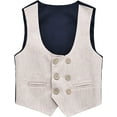 thumbnail image 4 of Boys Suit Set, Formal Jacket, Vest, Pants, Shirt and Matching Bowtie 5 Piece, 4 of 9