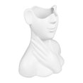 thumbnail image 2 of Jarrón de cerámica con cabeza artística, moderno, decorativo, para mujer, cuerpo, florero, pieza central para dormitorio, sala de estar, baño, mesa de oficina, color blanco, 2 of 5
