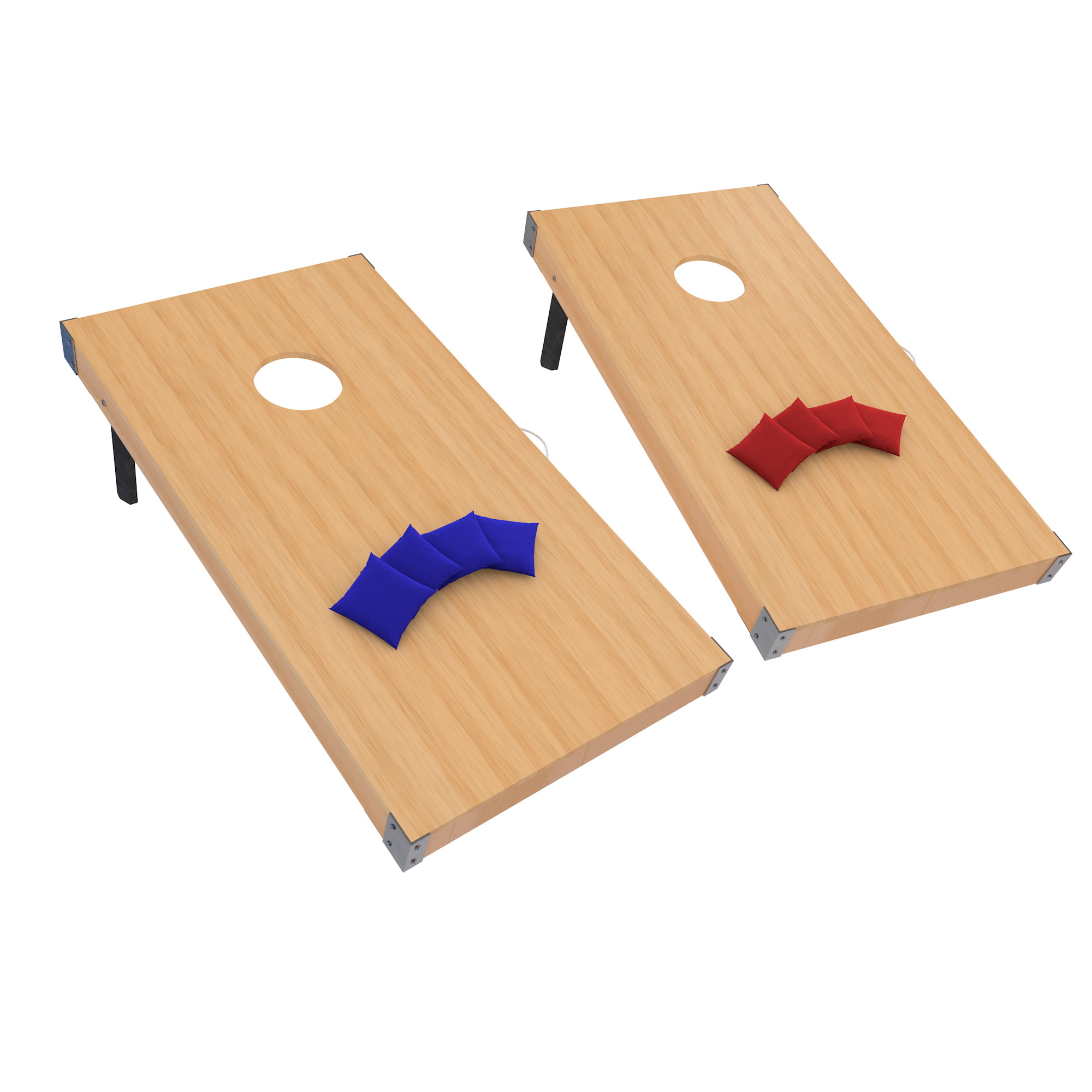 Outdoor Wooden Cornhole Board Set Corn Hole Boards Game Toy with Foldable Leg 