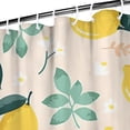 thumbnail image 2 of Cute Lemon Shower Curtain, Vintage Yellow Fruit Floral Print Waterproof Bath Drapes 72x72 Inch Fresh Summer Refreshing Polyester Fabric with 12 Hooks, 2 of 4