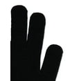 thumbnail image 3 of Time and Tru Women's Stretch Knit Winter Gloves 2-Pack, Black Soot, 3 of 3