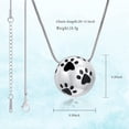 thumbnail image 2 of Pet Cremation Jewelry for Ashes Paw Print Urn Necklace for Ashes for Women Men Ball Cat Dog Memorial Ashes Locket Pendant, 2 of 7
