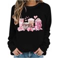 thumbnail image 4 of GA WEIHUA Clearance Sales,Cute Coffee Heart Graphic Sweatshirt Women Valentine's Day Sweatshirts Casual Long Sleeve Valentine Pullover Tops Holiday Girl Friend Gift T Shirt(Black,L), 4 of 8