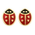 thumbnail image 3 of 12Pair 304 Stainless Steel Enamel Stud Earrings with 316 Stainless Steel Pin Ladybug Colorful 7x6x2mm Pin: 0.8mm, 3 of 5