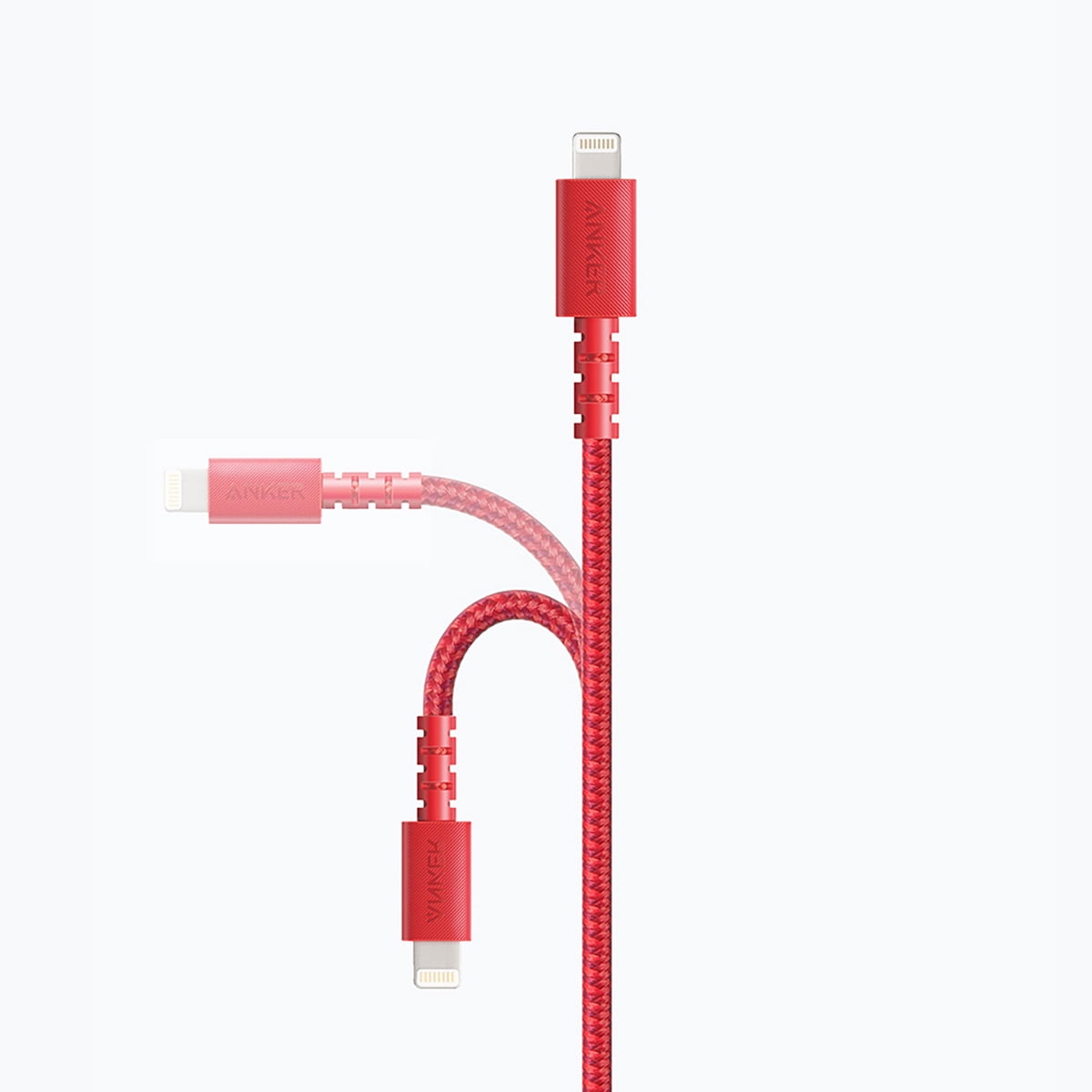 Anker PowerLine Select+ USB-A to Lightning Cable, 6 ft, Red