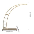 thumbnail image 2 of Miumaeov 6.5ft Metal Crescent Moon Arch Wedding Party Flower Backdrop Stand for Venue Decor, 2 of 16