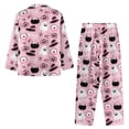 thumbnail image 3 of DISNIMO Women's 2 Piece Lounge Sets Ghost Pumpkin Printed Long Sleeve Sleepear Soft Button Down Loungewear Halloween Nightwear with Long Pants V Neck Lounge Set with Pockets, 4XL, 3 of 7