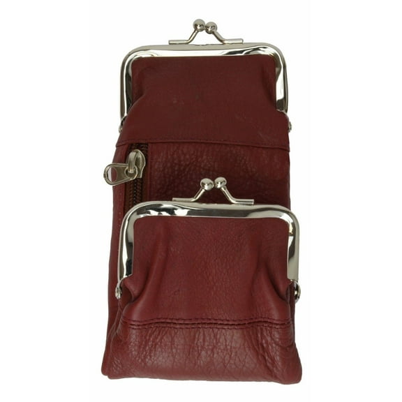 Genuine Leather Cigarette Soft Case Lighter Coin Holder Double Clasp