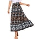 thumbnail image 4 of Falda Maxi Ruffle Boho de Cintura Alta Floral para Mujeres INSPIRE CHIC XL Negra, 4 of 7