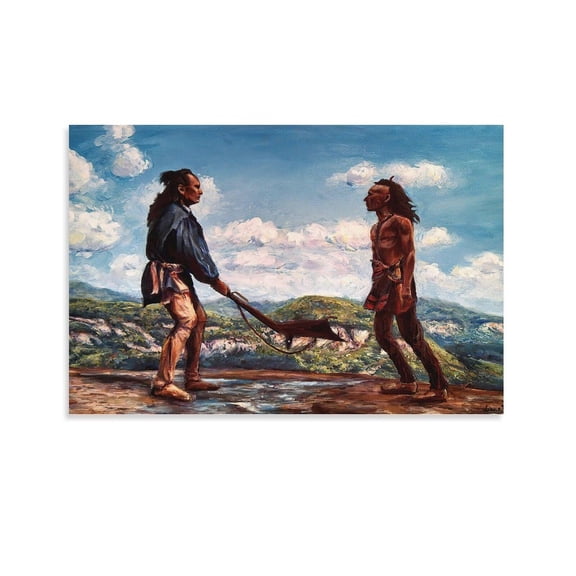 The Last of The Mohicans End Scene Movie Posters, Vintage Movie Posters Canvas Wall Art Prints for Wall Decor Room Decor Bedroom Decor Gifts