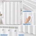 thumbnail image 2 of GAZILY® PEVA Shower Curtain, 72 x 72 in, with Metal Grommets and Rings Included for Bathtub and Shower Stall, White, 2 of 7