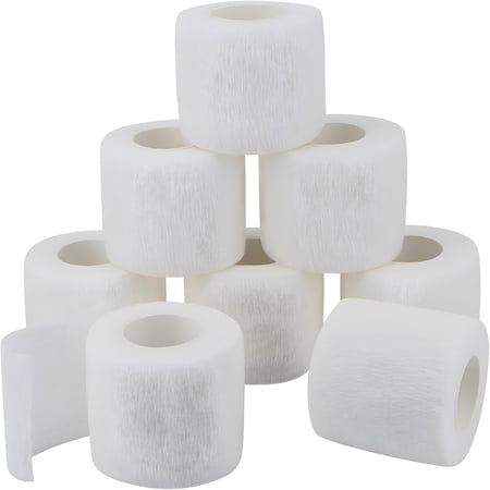 OITY Self Adherent Wrap Bandages Self Adhering Cohesive Tape Elastic Athletic Sports Tape for Sports Sprain Swelling And Soreness on Wrist And Ankle 8Pcs 2 in X 14.7 Ft (White)
