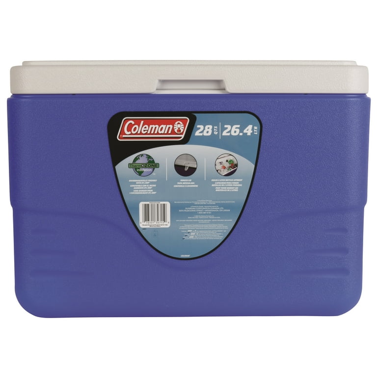 Coleman 28 Qt Hard Cooler Chest with Handle, Blue - Walmart.com