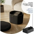 thumbnail image 3 of Highcool Round Ottoman with Storage Space, 18 Inch, Ottoman Footrest, Boucle Foot Stool Ottoman 330lbs, Ottoman, 3 of 7
