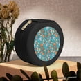 thumbnail image 6 of Yiaed Cute Conch Print Travel Jewelry Case Bridesmaid Gift Boxes Jewelry Travel Organizer Small Round Jewelry Box Mini Storage-Black, 6 of 7