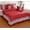 Red, variant on Enchanted Frill Design Bed Cover - Green