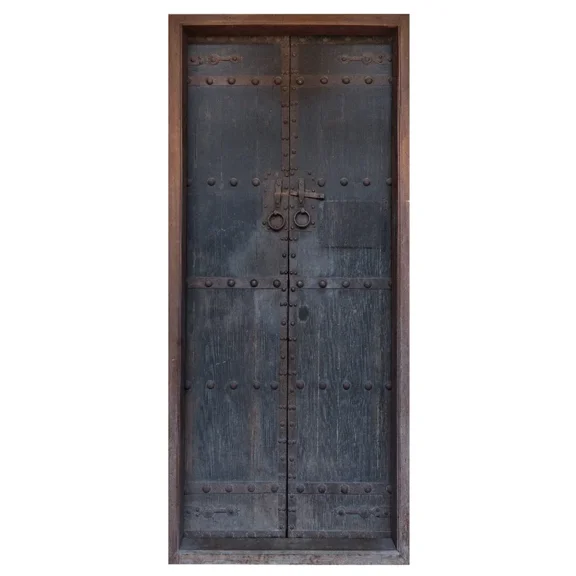 Self-Adhesive Door Stickers Wood Grain DIY Retro Wooden Doors Sticker PVC Waterproof Modern Classica