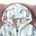 thumbnail image 5 of mgoYE Kids Little Boys Girls Cartoon Hooded Bathrobe Toddler Robe Pajamas Sleepwear(Mint Green,4-5 Years), 5 of 8