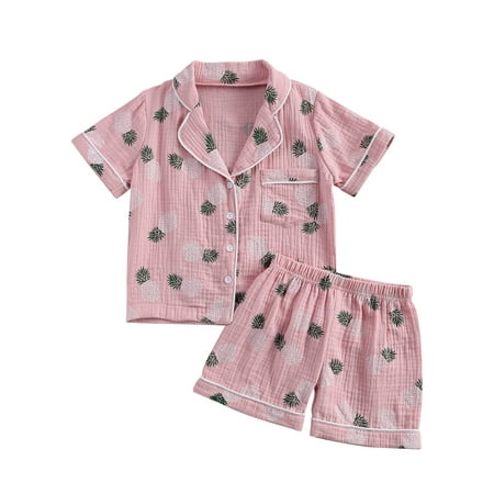 

LisenraIn Toddler Baby Girls Boy Pajamas Shirt Top Shorts Bottoms Sleepwear