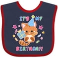 thumbnail image 3 of Inktastic Its My Birthday with Kitten Stars and Confetti Boys or Girls Baby Bib, 3 of 4