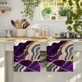 thumbnail image 4 of Purple Marble Kitchen Towels Set of 1, Grey Gold Texture Vintage Farmhouse Art Absorbent Dish Towels for Kitchen, Microfiber Hand Towel, Quick Drying Tea Towel for Cleaning Decorative Dishcloths, 4 of 7