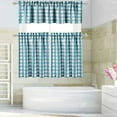 thumbnail image 7 of CAROMIO Thick Yarn Dyed Light Filtering Kitchen Curtian Valance for Bedroom Cafe Curtain Valance Buffalo Check,Blue/White,56"W x 15"L one panel, 7 of 7