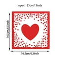 thumbnail image 2 of Heart Party Luncheon Napkins (Pack of 20) - 6.5" x 6.5" - Vibrant Pink, Red & White Paper Napkins - Perfect for Valentine's, Romantic Events & Celebrations, 2 of 6