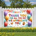 thumbnail image 5 of Yatrandify Colorful Decoration Thank You Banner Balloon Theme Appreciation Design for Employee Recognition Office Party School Event, 5 of 7