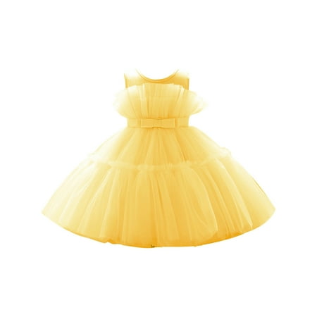 

Bagilaanoe Toddler Baby Girl Party Dress Ruffle Sleeveless A-line Princess Dresses 1T 2T 3T 4T 5T 6T Kid Tulle Skirt