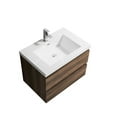 thumbnail image 2 of Alma 30 Inch Ebony Brown Wall Mount Vanity With A integrated Sink, 2 of 15