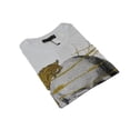 thumbnail image 4 of Men LAVERITA European Fashion Crew Shirt Rhine Stones Skeletons 93356 White, 4 of 7