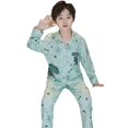 thumbnail image 1 of Conjunto de pijamas de invierno y Navidad para niños, ropa de dormir de manga larga con dibujos animados, para otoño, 1 of 4