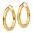 thumbnail image 2 of 14K Yellow Gold Earring Hoop Women'S 35 mm Polished 5Mm Tube Earrings, 2 of 3