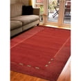 thumbnail image 1 of Rugsotic Carpets UST00205K0026A69 5 ft. 7 in. x 7 ft. 10 in. Hand Knotted Tibbati Wool Contemporary Area Rug - Red, 1 of 1