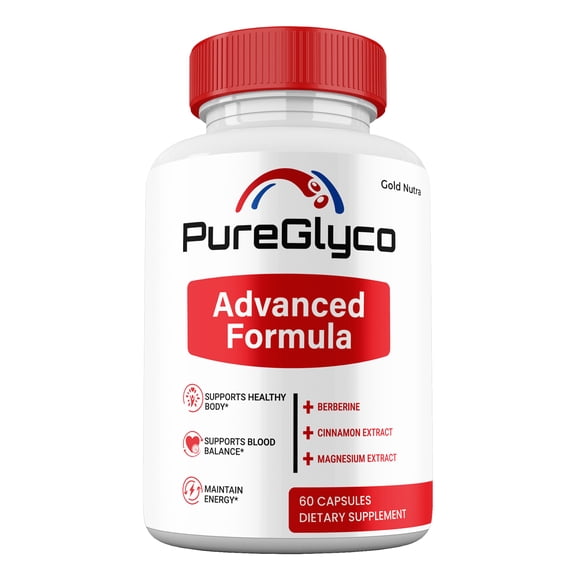 PureGlyco Capsules, Pure Glyco Pills Glycogen Support Supplement Maximum Strength All Natural, 30 Day Supply (1 Pack)