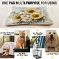 thumbnail image 6 of Qxltty Sunflowers and Daisies Ped Pad Wear-resistant and Hard to Bite Through Sleeping Pad for Small Medium Large Dogs Winter Pet Bed 36×24in, 6 of 6