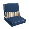 thumbnail image 3 of Sunbrella Sorra Home Oakley  Solid Indoor/ Outdoor Corded Chair Cushion Set and Lumbar Pillow Canvas Natural+Carousel Confetti, 3 of 5