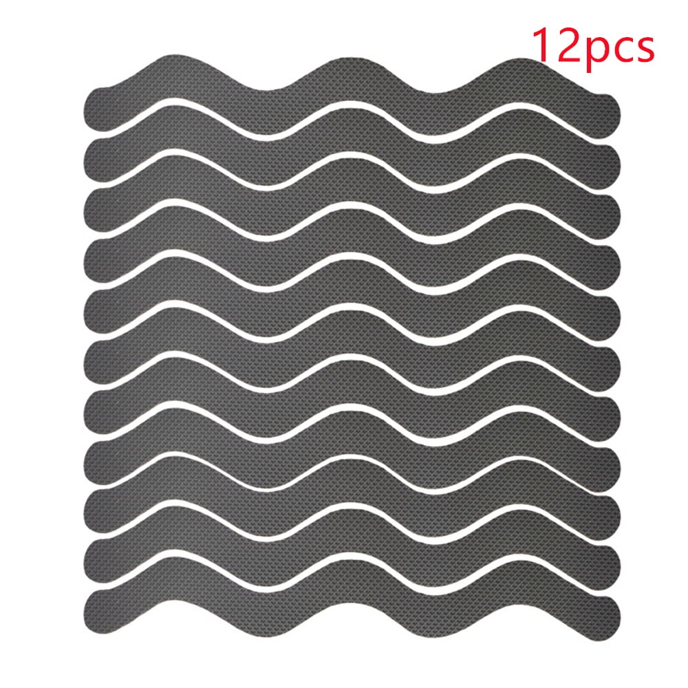 12/24pcs Anti Slip Strips S Waveshaped Bath Safety Strips for Bathroom
