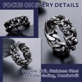 thumbnail image 5 of Bandmax 10MM Wide Stainless Steel Men Rings Hip Hop Cuban Chain with Skull Band Ring for Women Men Trendy Minimalist Ring for Gift, 5 of 7